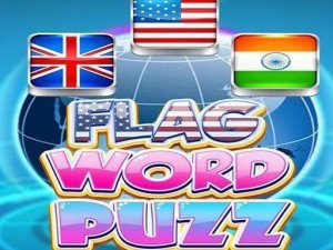 Flag Word Puzzle Learning Game