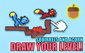 Squirrels and Acorn: Draw Your Level - Creative Platformer Game Online